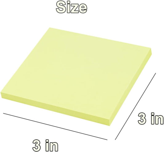 18 Pack Pop Up Sticky Notes Refill,Light Yellow 3x3 in Accordion Stickies