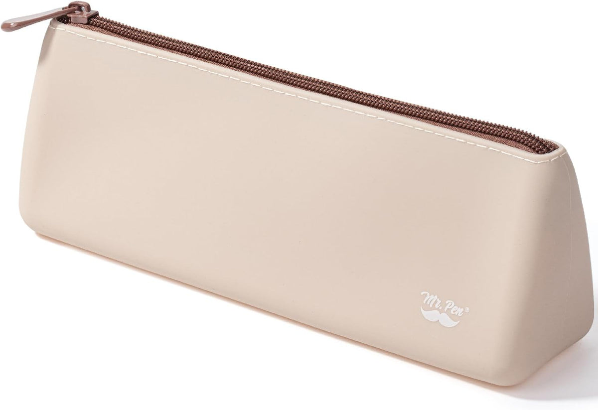 Mr. Pen- Silicone Pencil Case Pouch, Warm Beige