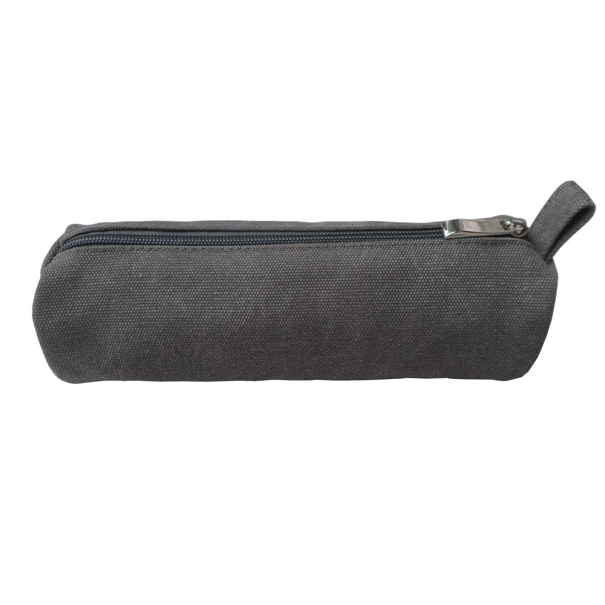 Heavy Canvas Stationery Stylish Simple Pencil Bag and Durable Compact Zipper Pencil Case Pouch 1 Pack Gray