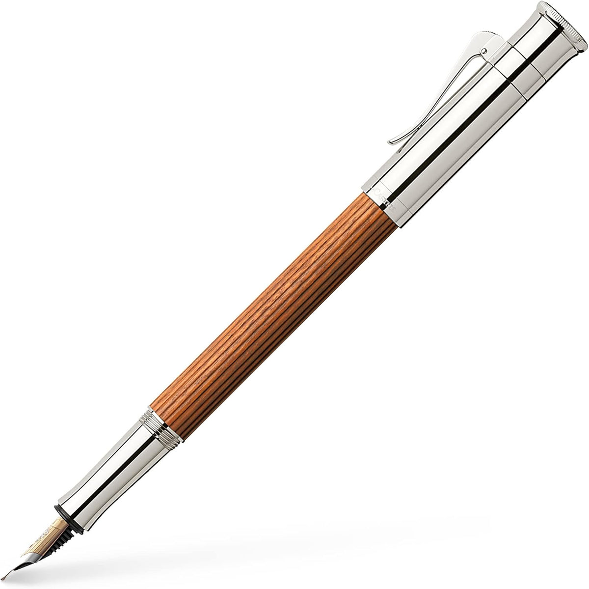 Faber Castell 145542 EF Fountain Pen, Extra Fine Point, Classic Collection, Pernambuco, Platinum Coating, Genuine Import