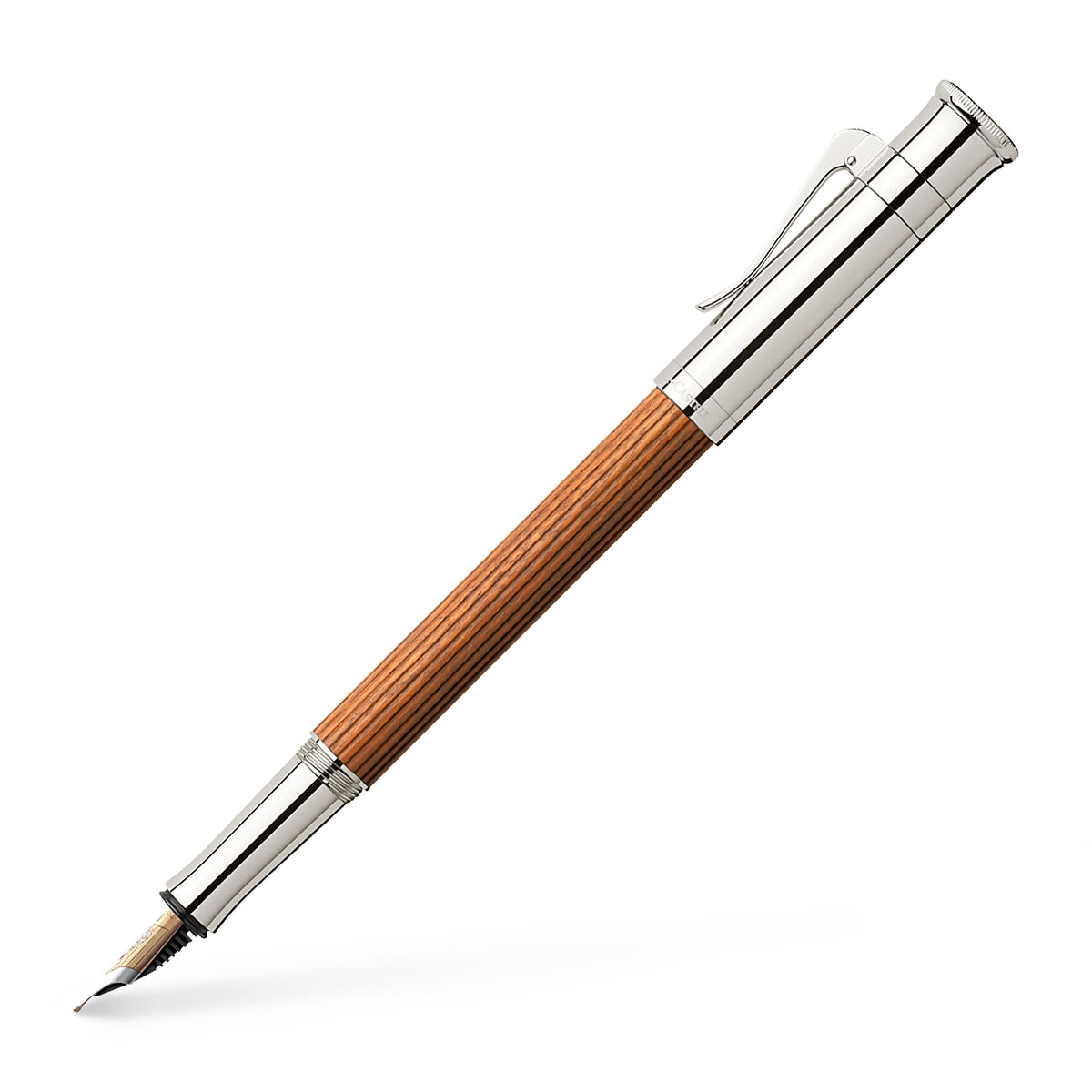 Faber Castell 145542 EF Fountain Pen, Extra Fine Point, Classic Collection, Pernambuco, Platinum Coating, Genuine Import