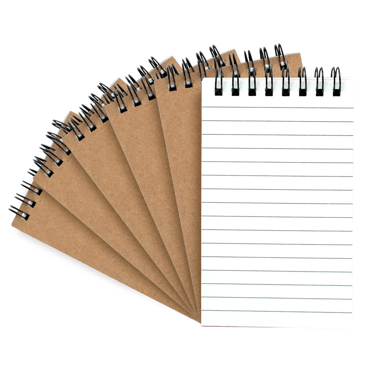 12 Pack 3x5" Spiral Pocket Notebook, College Ruled Small Notepad for School