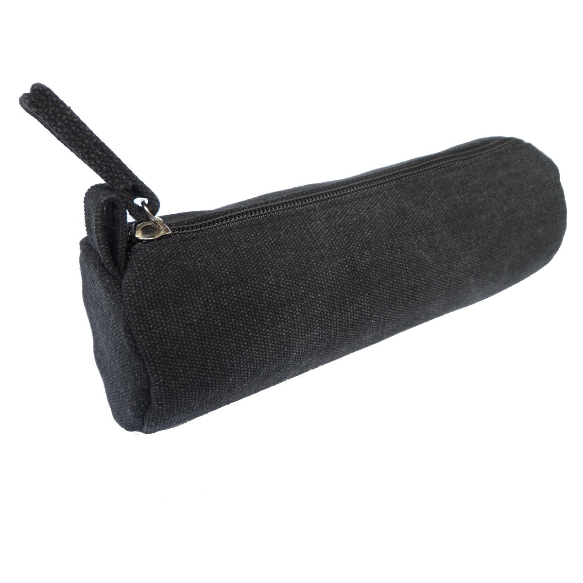 Heavy Canvas Stationery Stylish Simple Pencil Bag and Durable Compact Zipper Pencil Case Pouch 1 Pack Gray