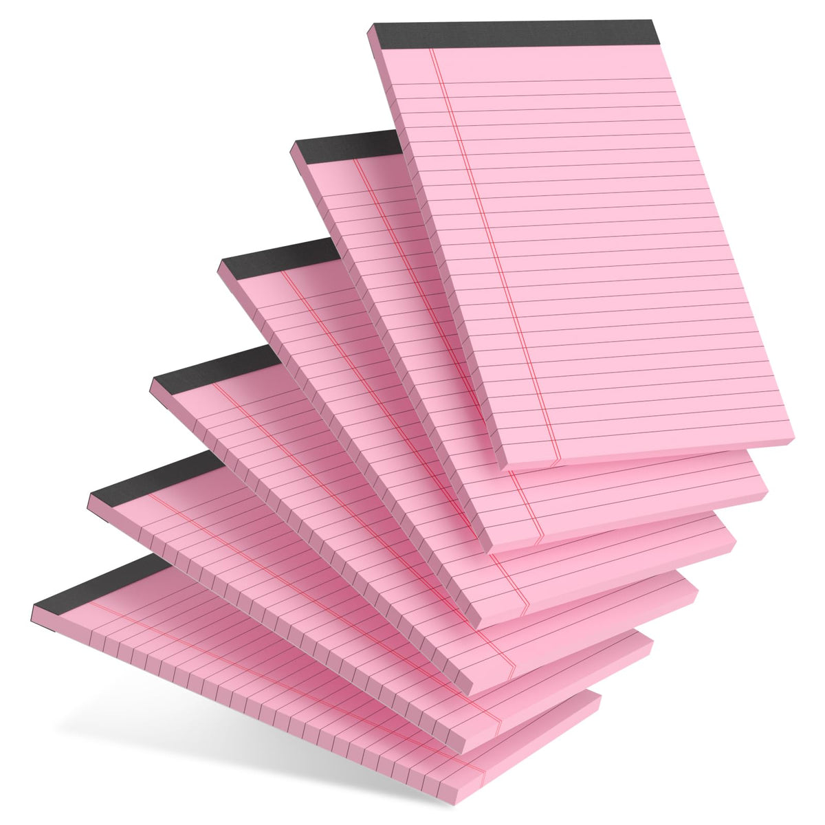 AILZFEI 6pcs Small Note Pad 5x8 College Ruled Legal Pads Paper Notepads 6 Pack Study Back Writing Pads 5 x 8 Legal Pads Perforated Narrow Ruled Pads of Paper Yellow