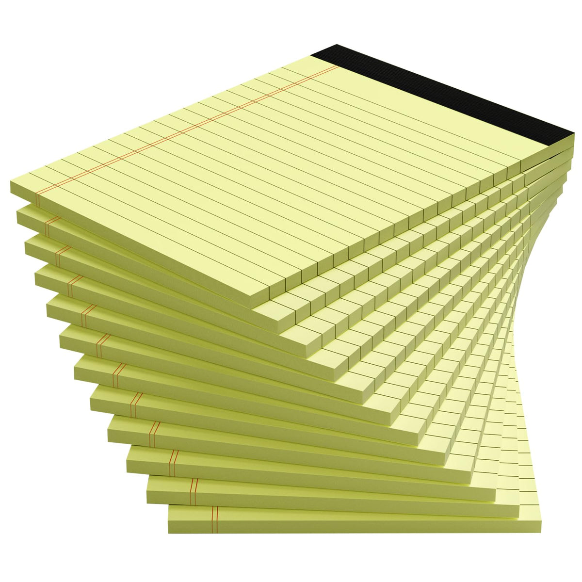 12 Pack Notepads 3x5, Perforated Yellow Lined Paper Memo Pads, 30 Sheets