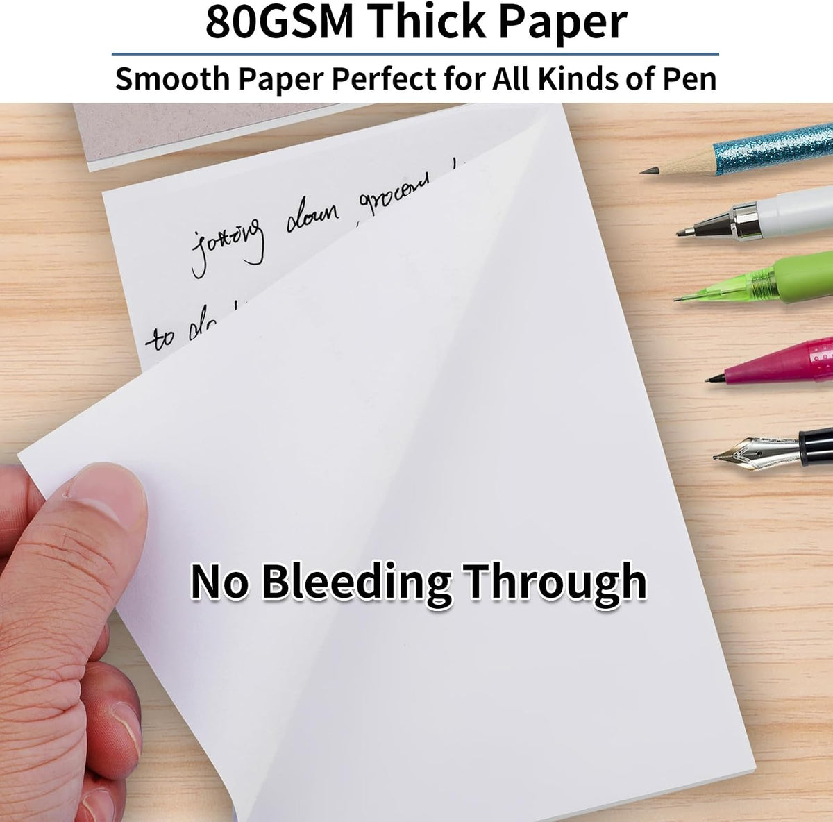 8 Pack Note Pads 3x5, Blank Server Notepad Scratch Pads, 50 Sheets Each