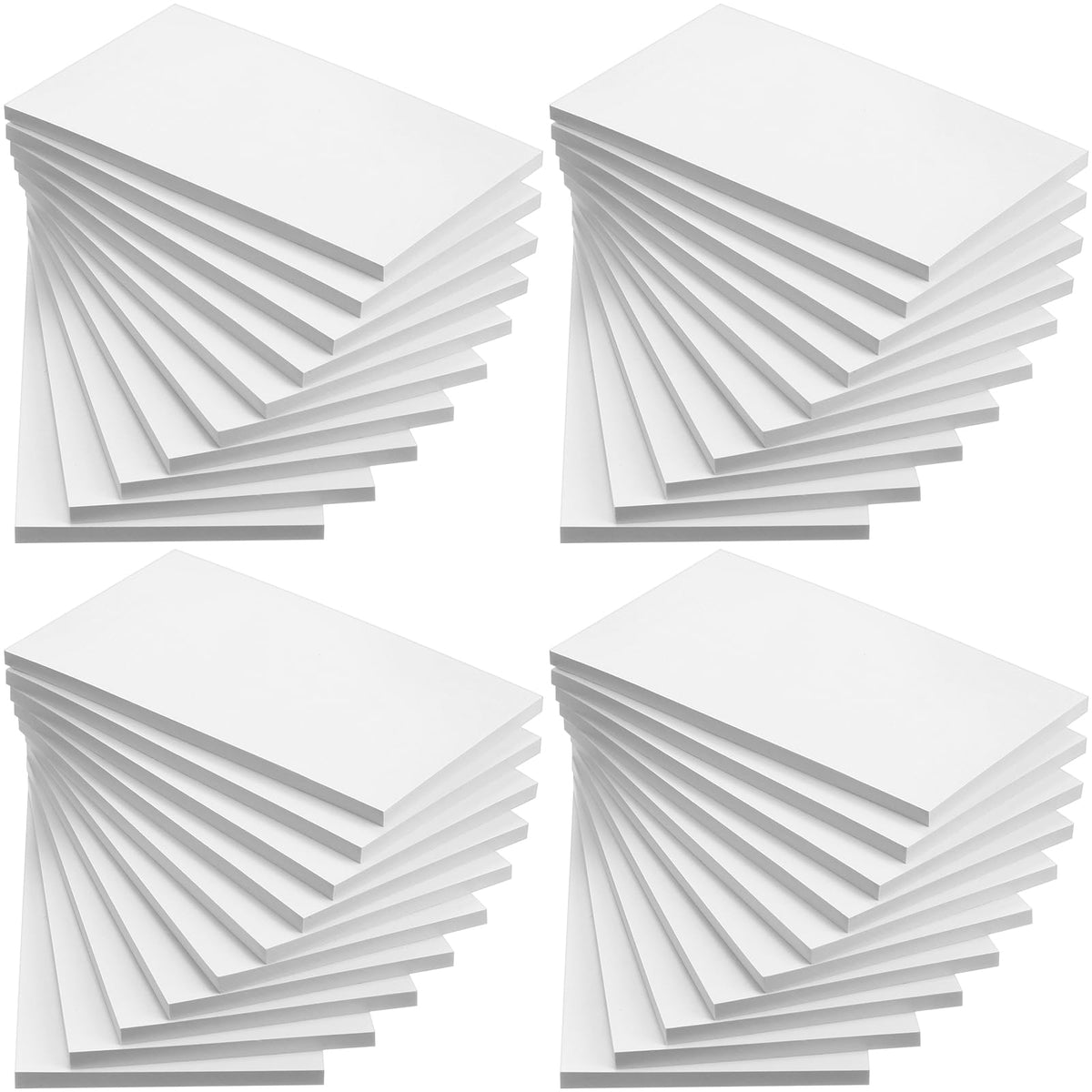 Fainne Pack 3 x 5 Inch Paper Note Pads White Memo Pad Blank, 300 Pack