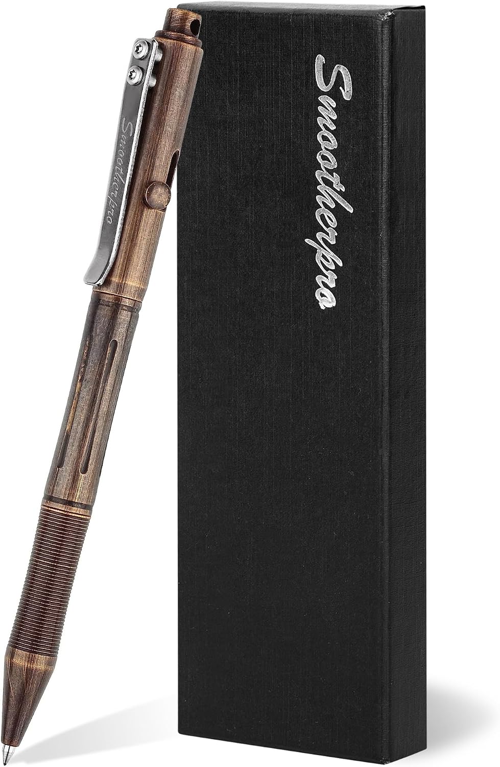 SMOOTHERPRO Solid Brass Bolt Action Pen, Compatible with Pilot G2 Refill