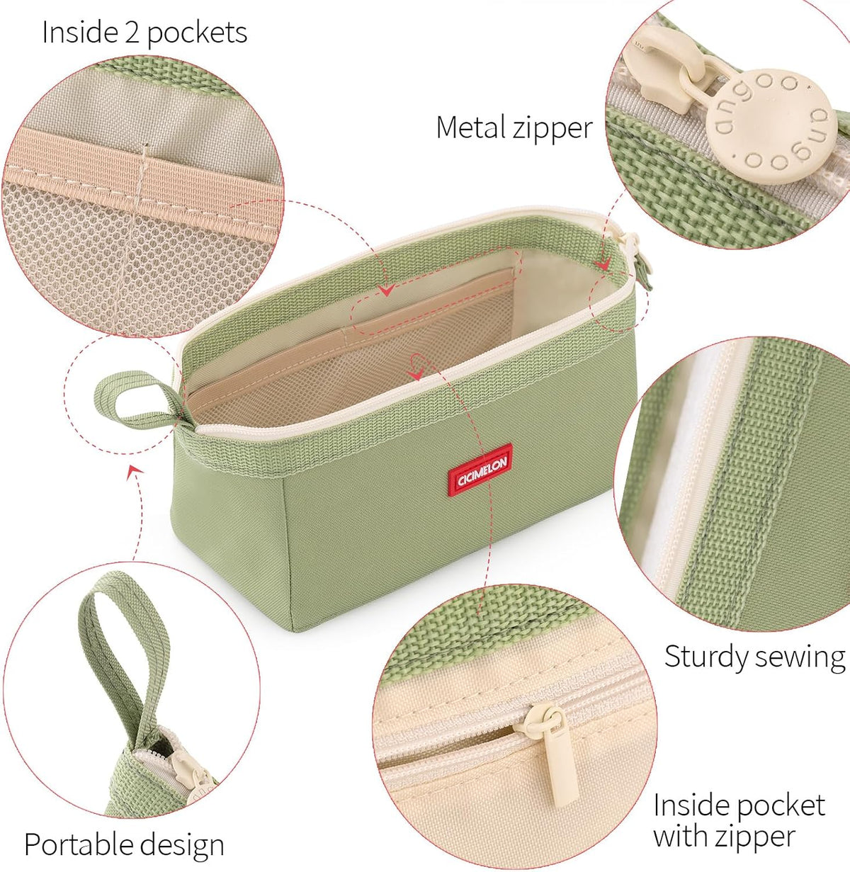 CICIMELON Pencil Case Large Capacity Pencil Pouch Pen Bag for School Teen Girl Boy Men Women