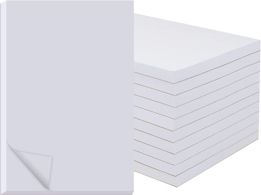 zmybcpack 10 Pack Memo Pads 5.5"x8.5", White Note Pads, 100 Sheets/Pad