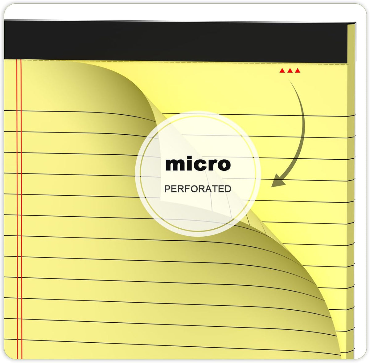 AILZFEI 6pcs Small Note Pad 5x8 College Ruled Legal Pads Paper Notepads 6 Pack Study Back Writing Pads 5 x 8 Legal Pads Perforated Narrow Ruled Pads of Paper Yellow