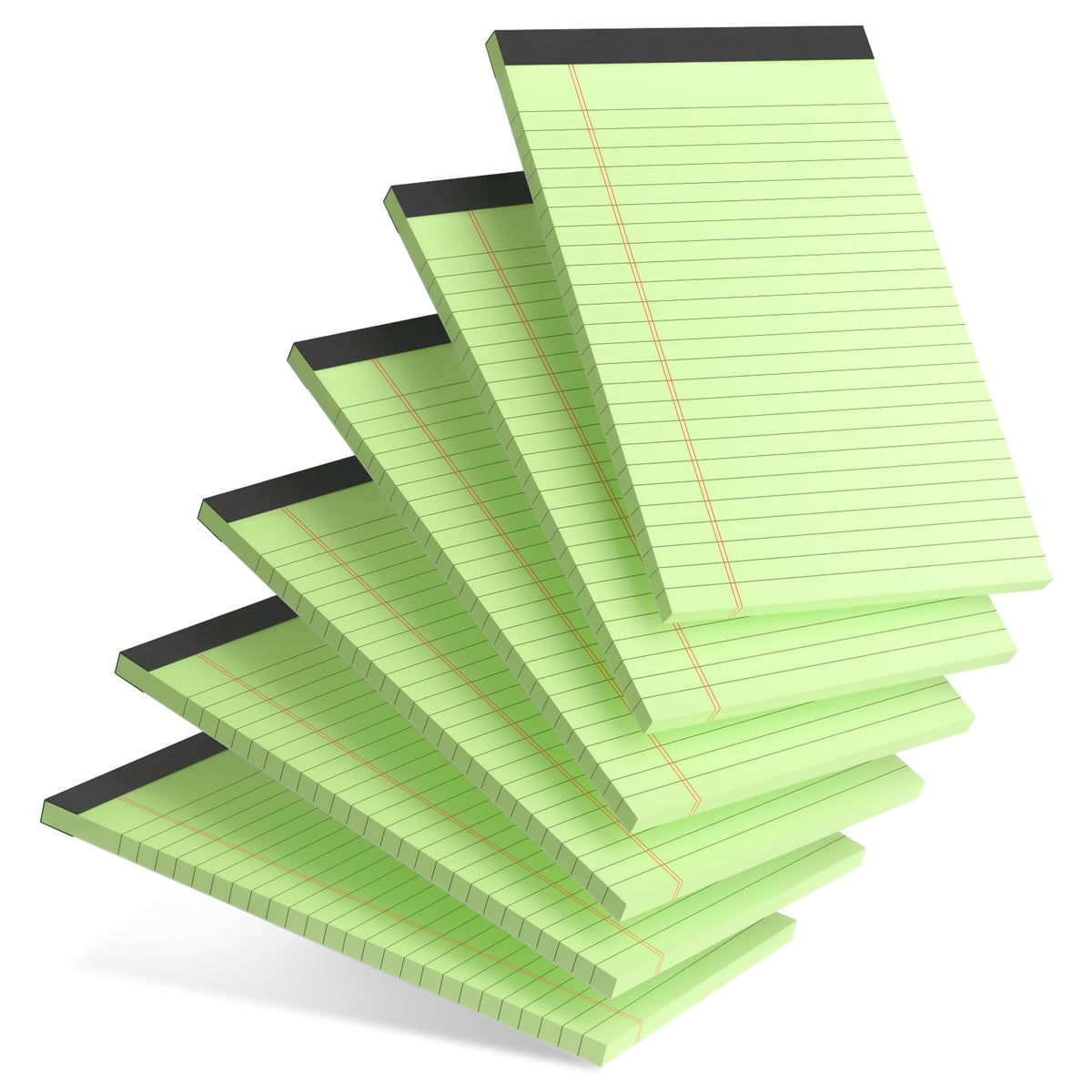 AILZFEI 6pcs Small Note Pad 5x8 College Ruled Legal Pads Paper Notepads 6 Pack Study Back Writing Pads 5 x 8 Legal Pads Perforated Narrow Ruled Pads of Paper Yellow