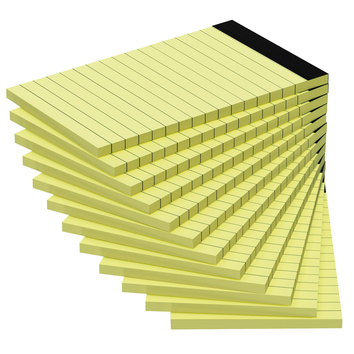 12 Pack Notepads 3x5, Perforated Yellow Lined Paper Memo Pads, 30 Sheets