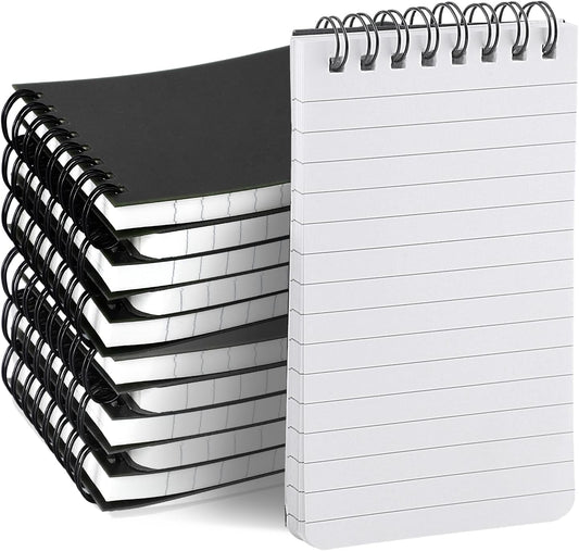 BESARME 10 Pack Small Pocket Notebooks 3x5, Spiral Pocket Notepad