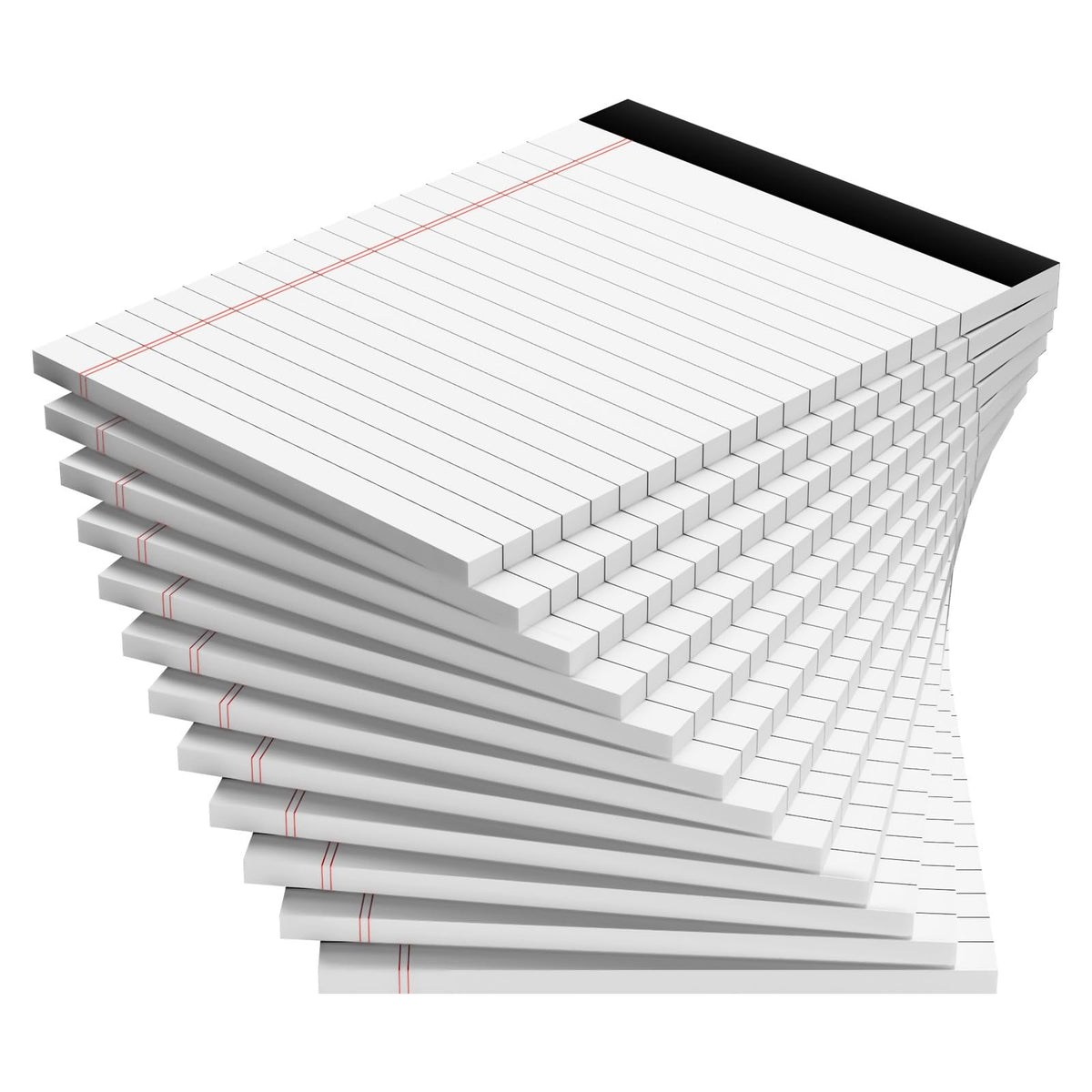 12 Pack Notepads 3x5, Perforated Yellow Lined Paper Memo Pads, 30 Sheets
