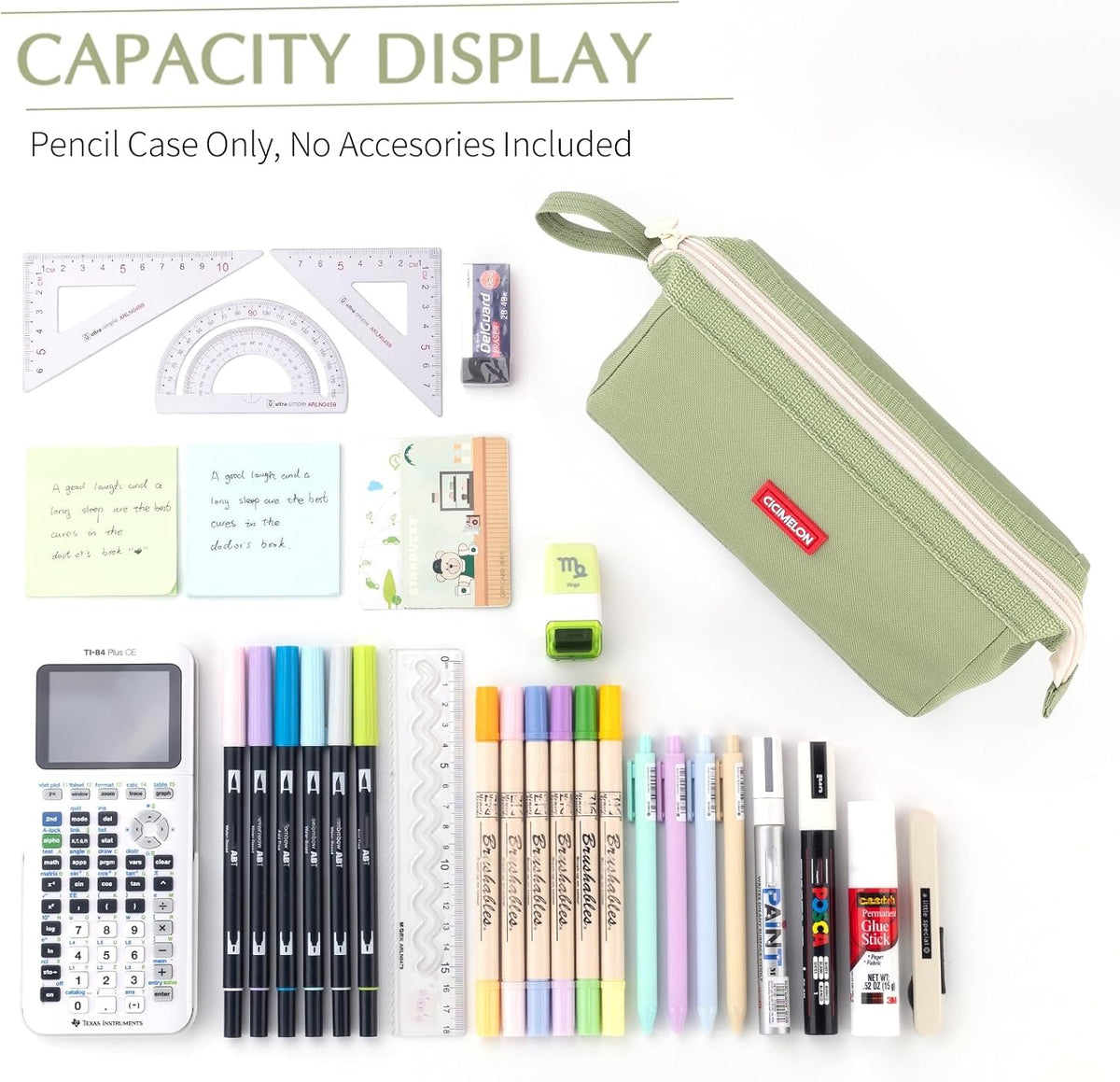 CICIMELON Pencil Case Large Capacity Pencil Pouch Pen Bag for School Teen Girl Boy Men Women