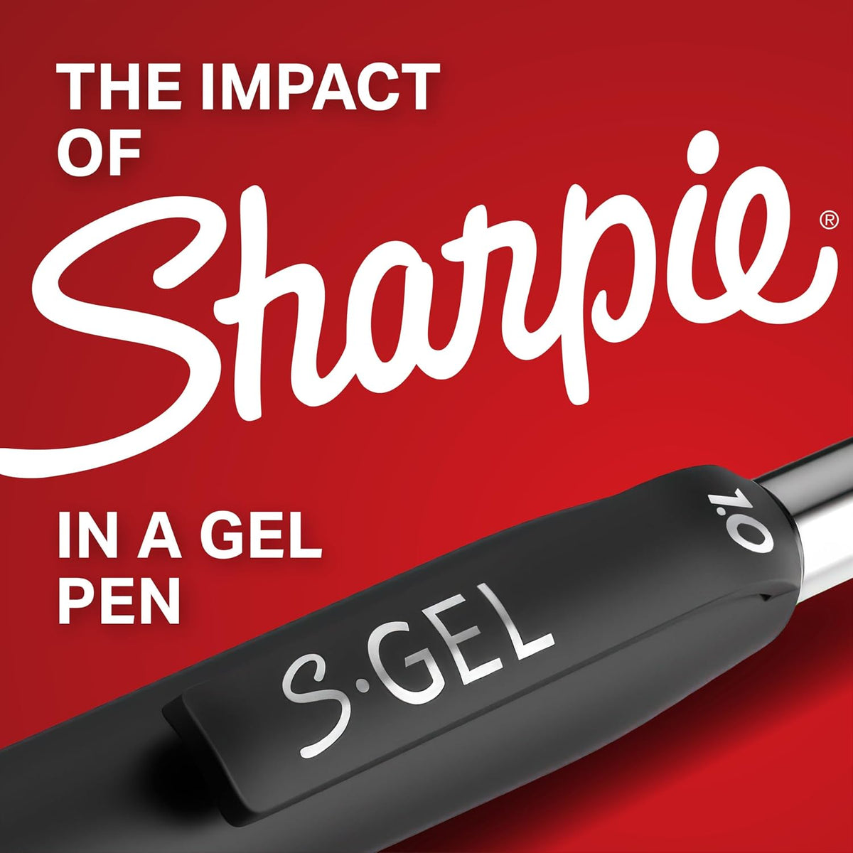 Sharpie S-Gel Retractable Gel Pen, Medium Point, Black Ink, 4/Pack (2096134)