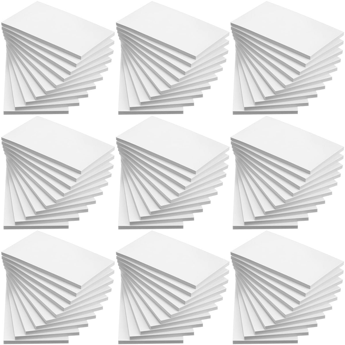 Fainne Pack 3 x 5 Inch Paper Note Pads White Memo Pad Blank, 300 Pack