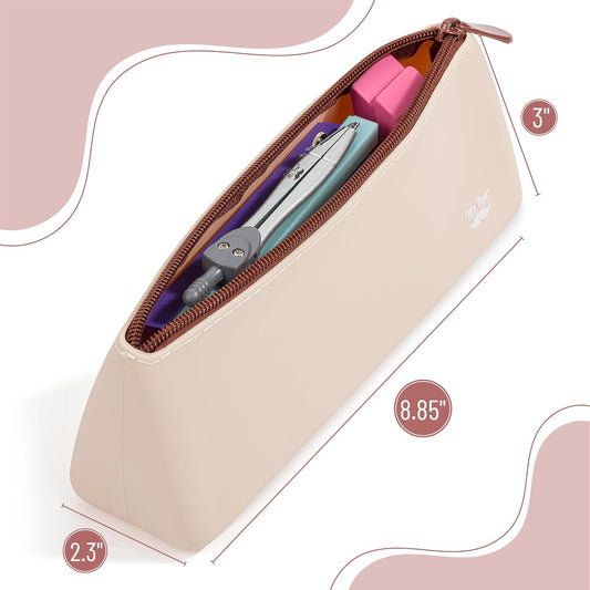 Mr. Pen- Silicone Pencil Case Pouch, Warm Beige