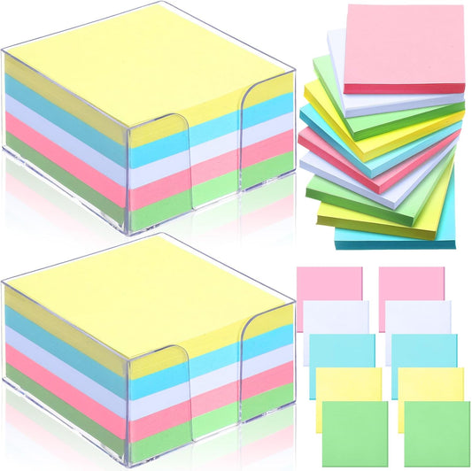 Resurhang 1000 Pieces Small Note Pad 3.4 Inch x 3.4 Inch, Pastel Colors