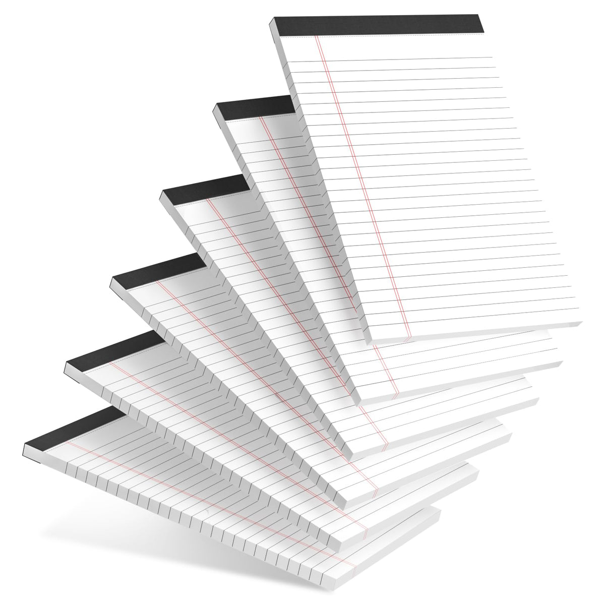 AILZFEI 6pcs Small Note Pad 5x8 College Ruled Legal Pads Paper Notepads 6 Pack Study Back Writing Pads 5 x 8 Legal Pads Perforated Narrow Ruled Pads of Paper Yellow