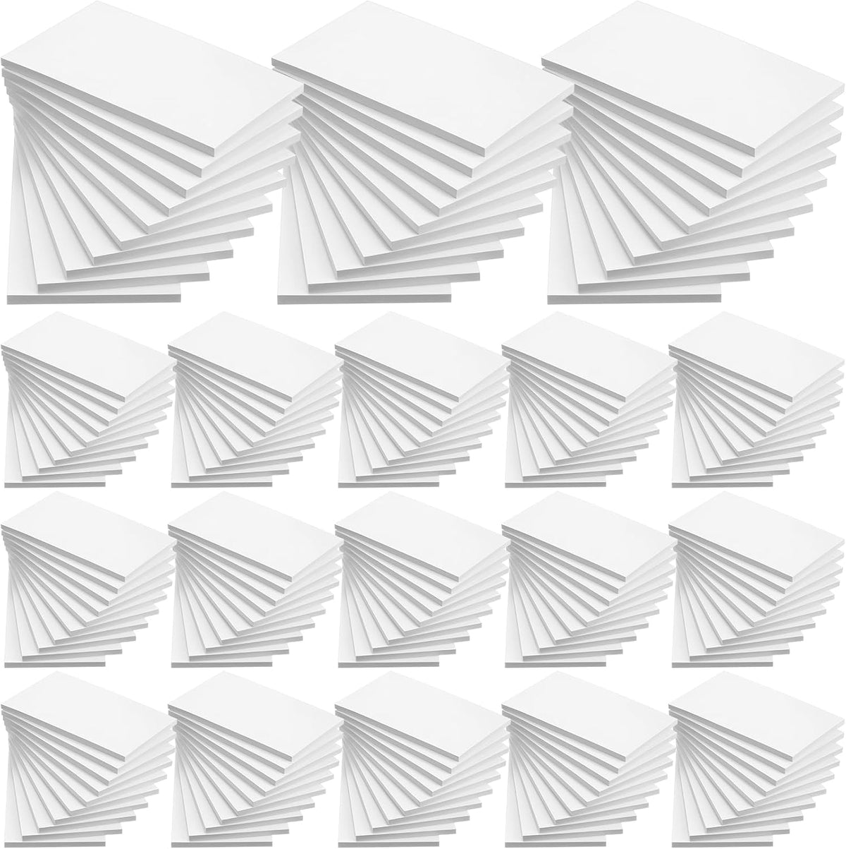 Fainne Pack 3 x 5 Inch Paper Note Pads White Memo Pad Blank, 300 Pack