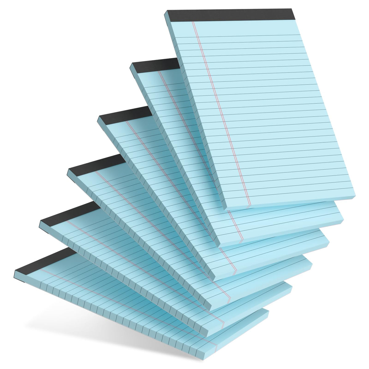 AILZFEI 6pcs Small Note Pad 5x8 College Ruled Legal Pads Paper Notepads 6 Pack Study Back Writing Pads 5 x 8 Legal Pads Perforated Narrow Ruled Pads of Paper Yellow