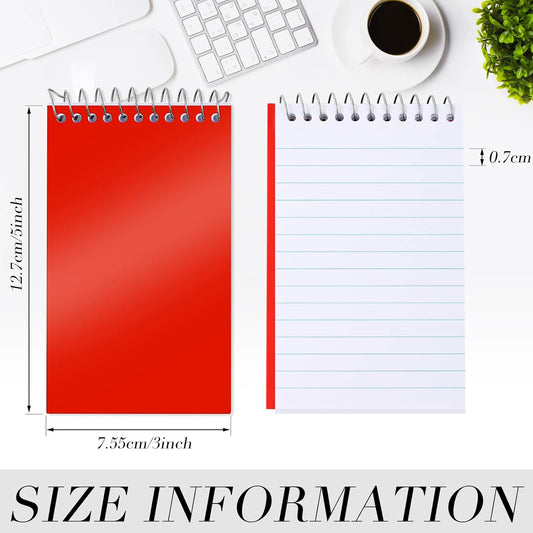 Leinuosen 100 Pcs Spiral Memo Pads 3"x5" Pocket Notebooks, Bright Color