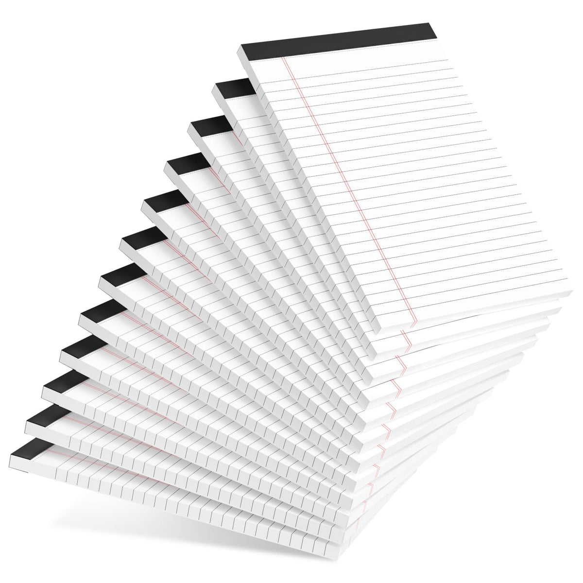 AILZFEI 6pcs Small Note Pad 5x8 College Ruled Legal Pads Paper Notepads 6 Pack Study Back Writing Pads 5 x 8 Legal Pads Perforated Narrow Ruled Pads of Paper Yellow